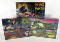 Universal Monsters 5 Vintage Aurora Re-Issue Vehicle Model Kits King Kong, Dracula, Frankenstein, Mummy and Wolf Man