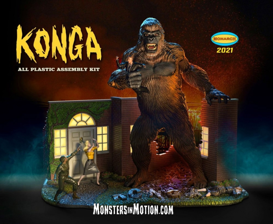 Konga 1961 Giant Gorilla Ape Plastic Model Kit by Monarch - Click Image to Close