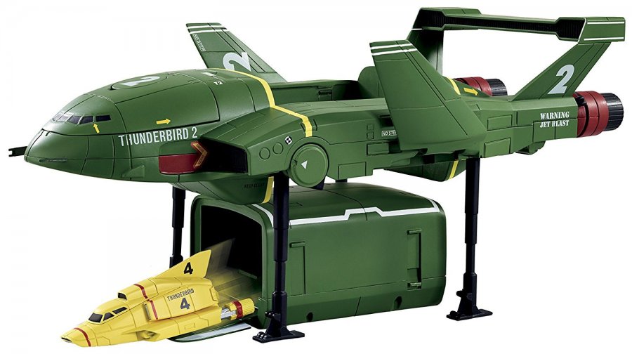 Thunderbirds Supersize DX TB2 with TB4 Vehicle Playset - Click Image to Close