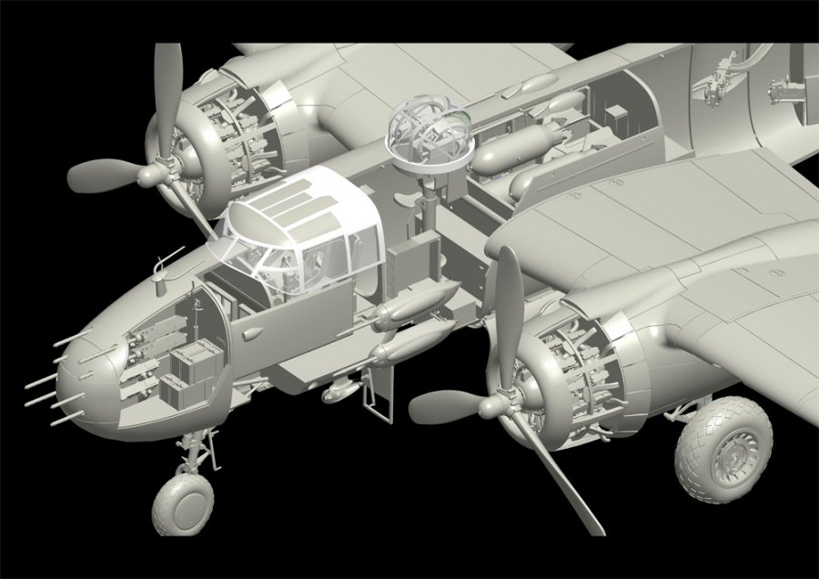 B-25J Mitchell The Strafer 1/32 Scale by HK Models - Click Image to Close