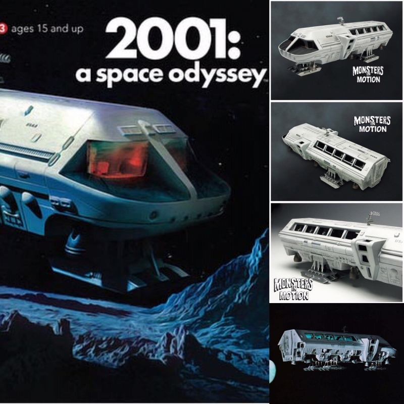 2001: A Space Odyssey AURORA Moon Bus Plastic Model Kit Moebius (Version B) - Click Image to Close