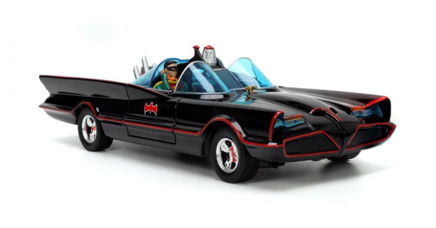 Batman 1966 Hollywood Rides Deluxe 1/24 Scale Batmobile & Figure Set - Click Image to Close