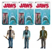 Jaws Set of 3 3/34" ReAction Action Figures Quint, Brody and Hooper