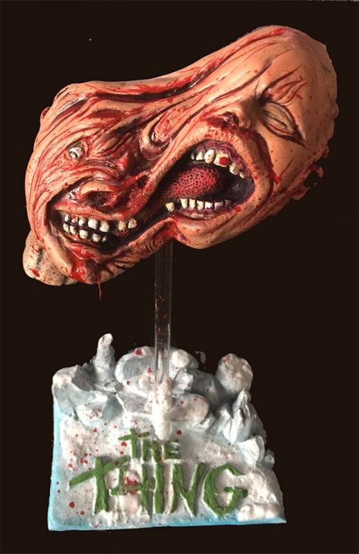 Thing, The 1982 Split Face 7" Tall Resin Model Kit with Diorama Base - Click Image to Close