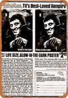Dark Shadows Barnabas Collins Poster 1971 10" x 14" Metal Sign
