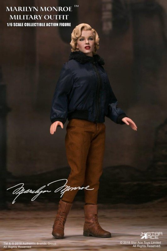 Marilyn Monroe Military Outfit 1/6 Scakle Figure by Star Ace - Click Image to Close
