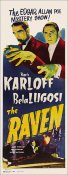 Raven Bela Lugosi Boris Karloff Repro Insert Poster 14X36