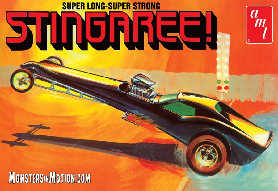 Stingaree Corvette Stingray Dragster 1/25 Scale Model Kit by AMT - Click Image to Close