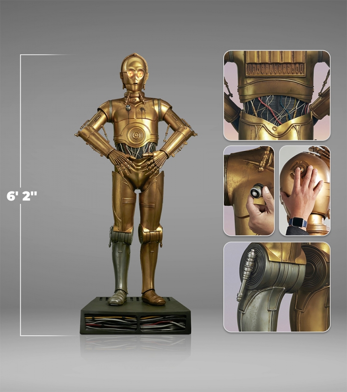Star Wars C-3PO Life Size Droid Figure Display Prop Replica - Click Image to Close
