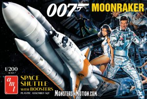 James Bond 007 Moonraker 1/200 Scale Space Shuttle with Booster Rocket Model Kit RE-Issue