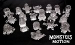 Mini Monsters 19-piece CLEAR Resin Gumball Set