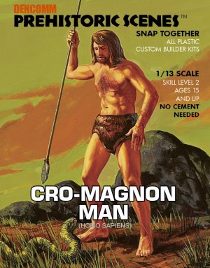 Cro-Magnon Man Aurora Prehistoric Scenes 1/13 Scale Model Kit Re-Issue