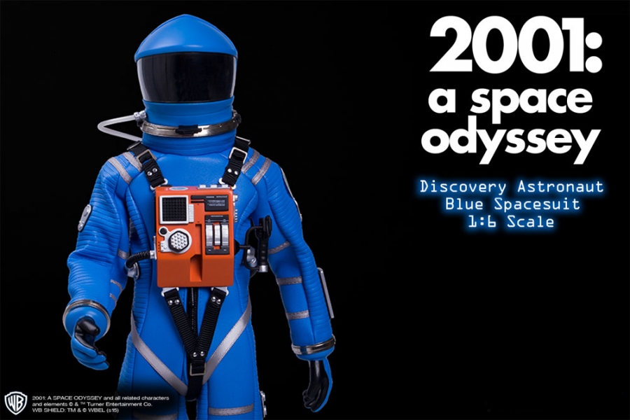 2001: A Space Odyssey Blue Discovery Astronaut 1/6 Scale 12" Figure Spacesuit - Click Image to Close