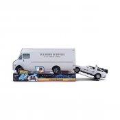 Back to the Future Delorean Time Machine 40th Anniversary 1:32 Scale Die-Cast Metal Vehicle with Doc Brown's Van