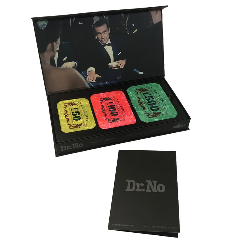 James Bond Dr. No Casino Plaque Set Prop Replica - Click Image to Close