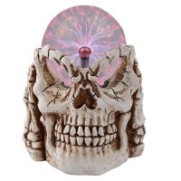 Skull Plasma Sphere Statue