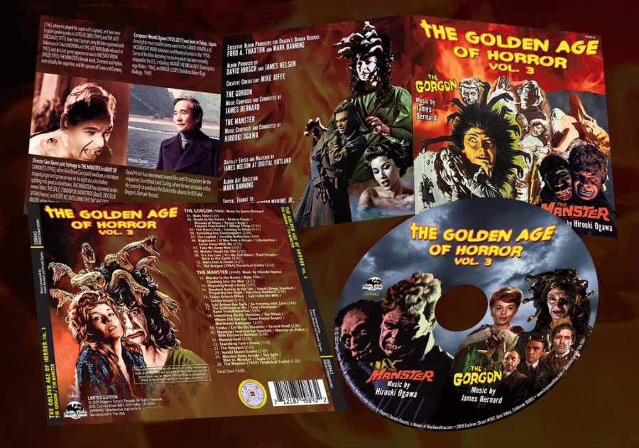 Golden Age of Horror Vol. 3 Soundtrack CD The Gorgon 1964 / The Manster 1959 - Click Image to Close