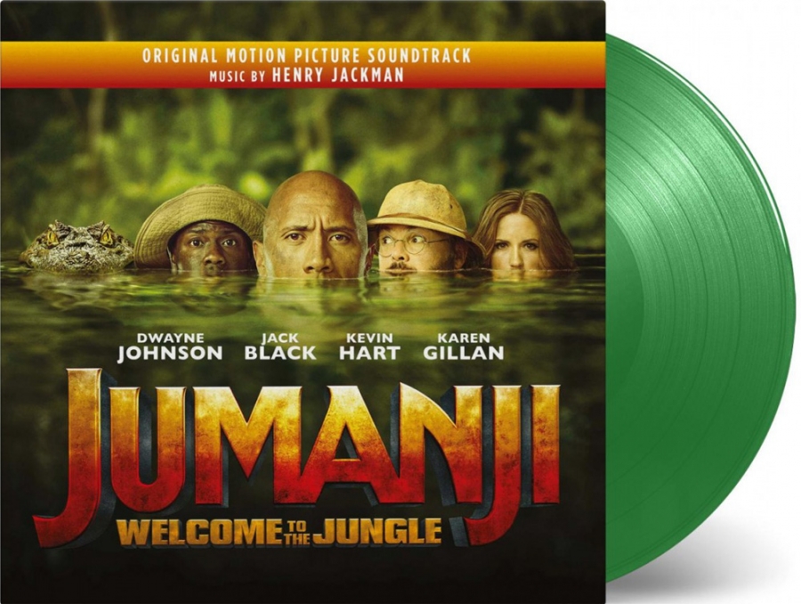 Jumanji Welcome To The Jungle Soundtrack Vinyl LP 2 Disc Set Green Vinyl LIMITED EDITION OF 300 - Click Image to Close