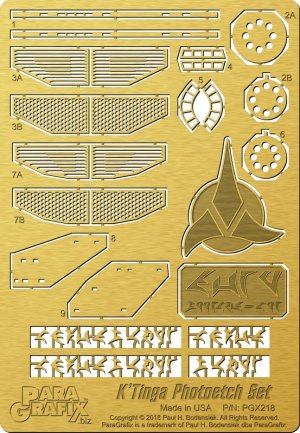 Star Trek The Motion Picture Klingon K'T'inga 1/350 Scale Photoetch Set for Polar Lights Ktinga