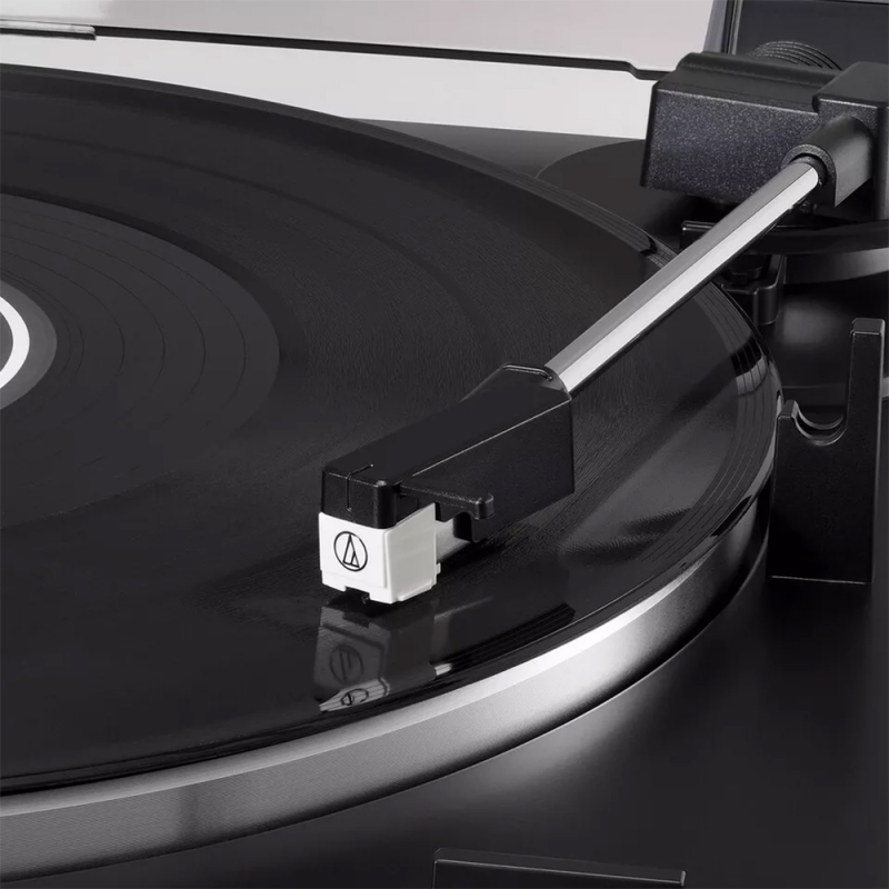 Audio Technica AT-LP60X-BK Fully Automatic Belt-Drive Turntable (Black) - Click Image to Close