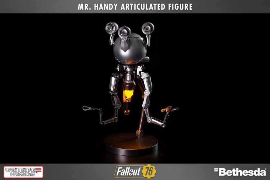 Fallout Mr. Handy Deluxe Articulated 12" Action Figure with Lights and Sound - Click Image to Close