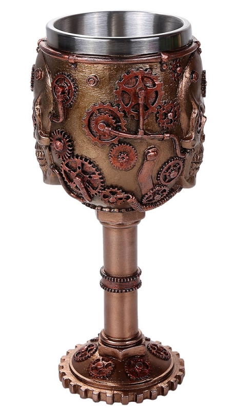 Steampunk Skull Goblet - Click Image to Close
