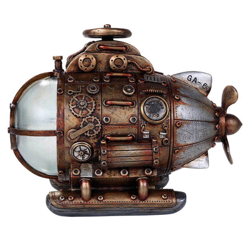 Steampunk Submarine with LED Lights - Click Image to Close
