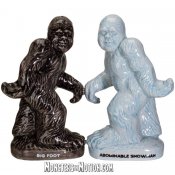 Bigfoot and Abominable Snowman Salt & Pepper Shakers