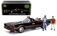Batman 1966 Batmobile 1/18 Scale Replica with Lights and Figures