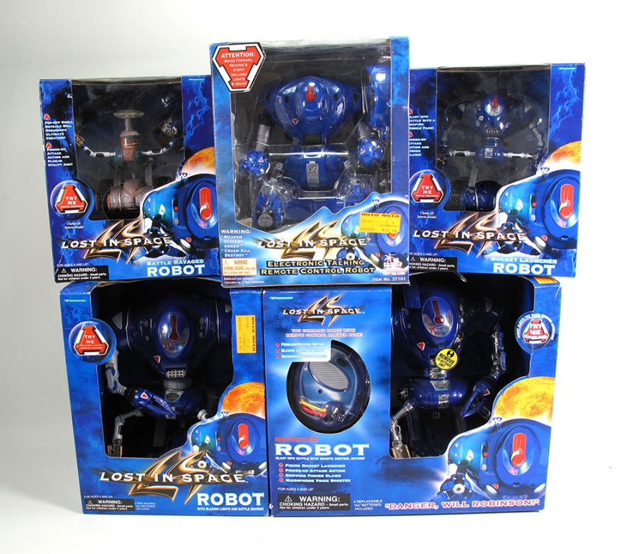 Lost in Space 1997 5 Robot Toys by Trendmasters/Toy Island - Click Image to Close