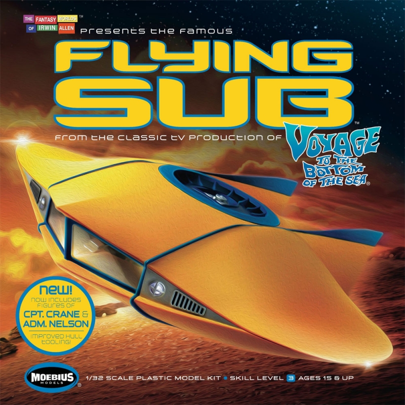 Voyage to the Bottom of the Sea Flying Sub 1/32 Scale Deluxe Model Kit - Click Image to Close