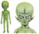 Green Martian 4 Foot Tall Latex Foam Filled Prop