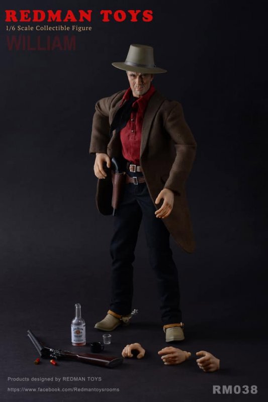 Unforgiven Cowboy William 1/6 Scale Figure by Redman - Click Image to Close