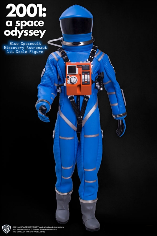 2001: A Space Odyssey Blue Discovery Astronaut 1/6 Scale 12" Figure Spacesuit - Click Image to Close