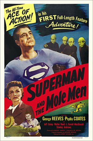Superman and the Mole Men 1951 One Sheet Poster Reproduction