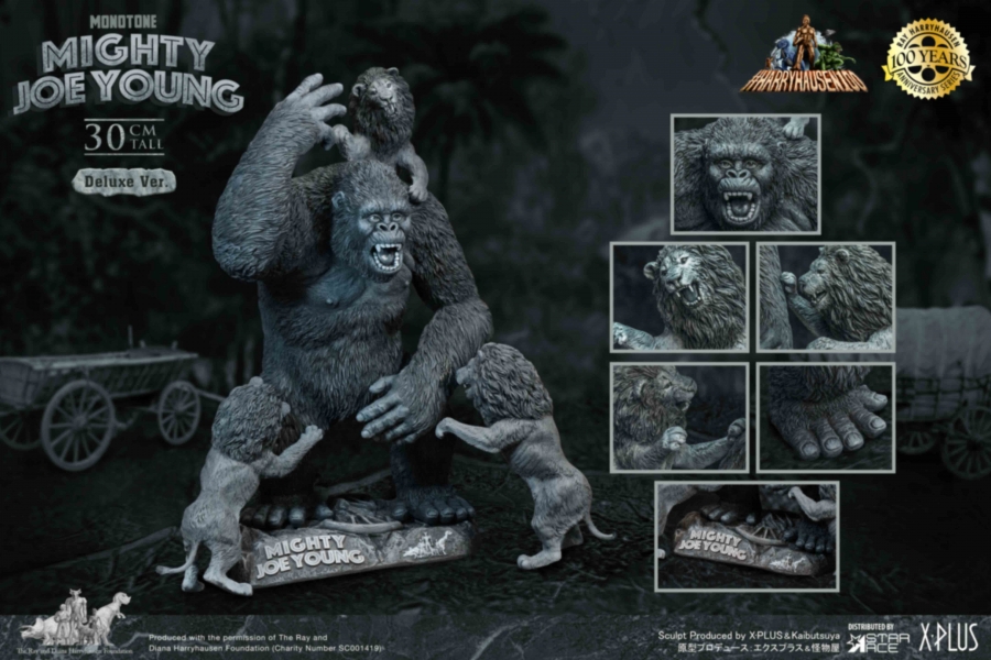 Mighty Joe Young Deluxe MONOCHROME Statue - Click Image to Close