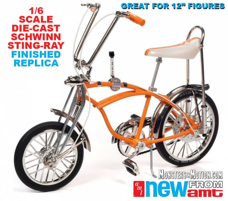 Schwinn Sting-Ray Orange Krate Bicycle 1/6 Scale Diecast Replica by AMT - Click Image to Close