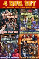 Monster Madness Full Feature Length Documentary DVDs 4 Disc Set