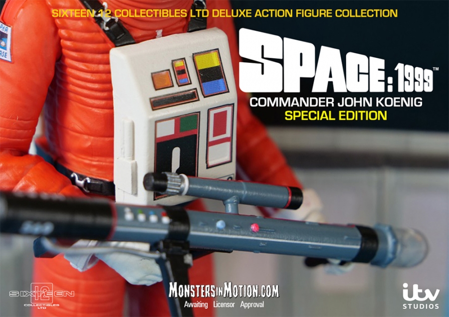 Space 1999 Commander John Koenig with Rifle Special Edition Deluxe 6 Inch Figure by Sixteen 12 - Click Image to Close