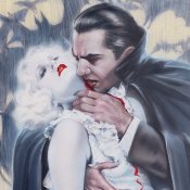 Dracula Bela Lugosi The Kiss Fine Art Print by Olivia De Berardinis