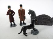 Sherlock Holmes Hound of the Baskervilles Metal Figure Set