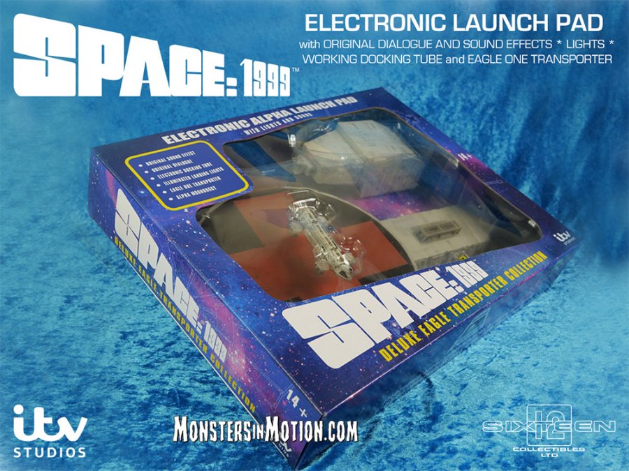 Space 1999 5.5 Inch Electronic Alpha Eagle Launch Pad with Micro Eagle Transporter, Lights and Sound - Click Image to Close