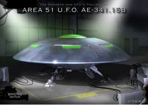 Area 51 U.F.O. AE-341.15B Flying Saucer Model Kit UFO