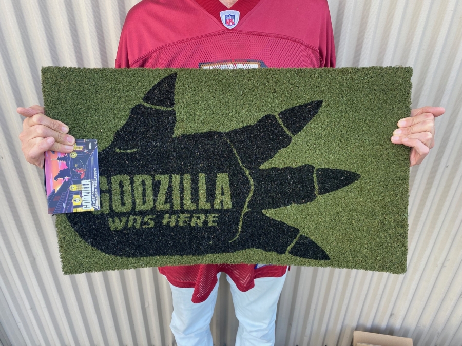 Godzilla Footprint Coir Doormat - Click Image to Close
