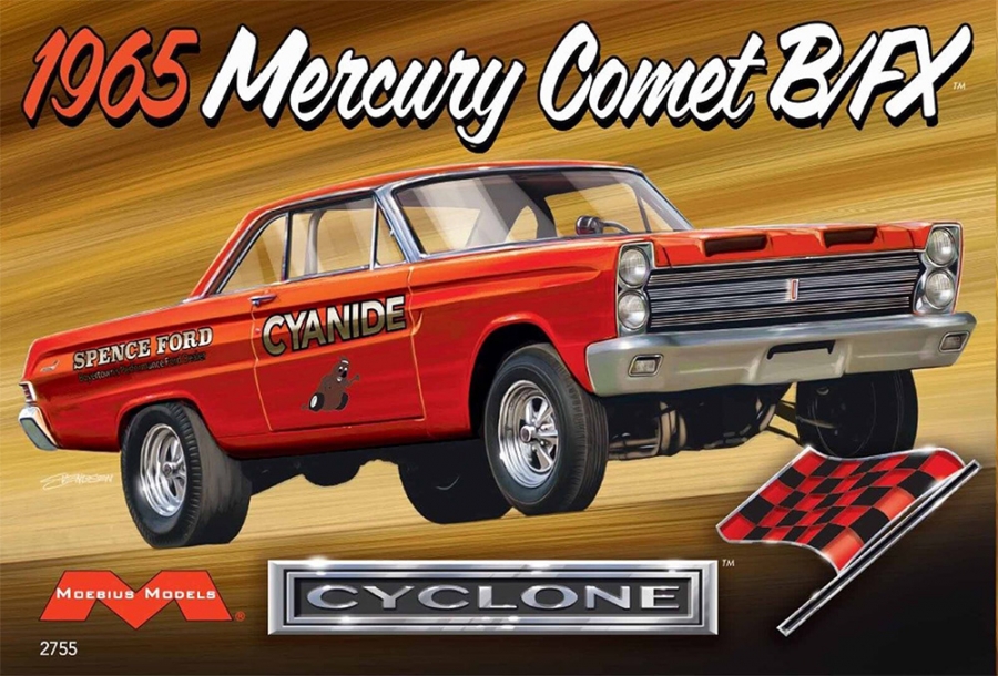 1965 Mercury Comet B/FX Cyclone 1/25th Scale Model Kit - Click Image to Close