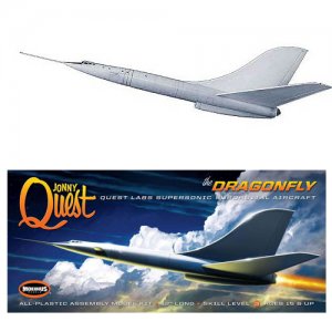 Jonny Quest Dr. Quest Dragonfly SST Jet Airplane Model Kit Johnny Quest