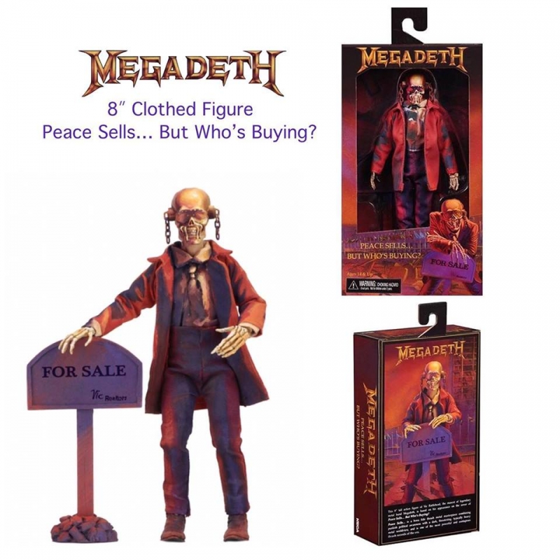 Megadeth Vic Rattlehead Peace Sells 8" Clothed Figure by Nec - Click Image to Close