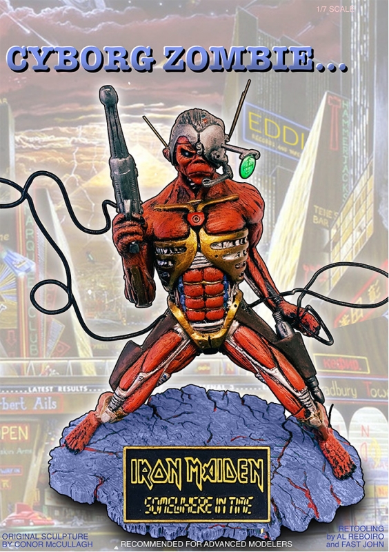 Iron Maiden Eddie Cyborg Zombie 1/7 Scale Model Kit - Click Image to Close