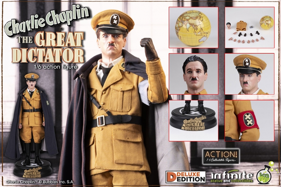 Charlie Chaplin The Great Dictator 1/6 Figure Deluxe Version - Click Image to Close