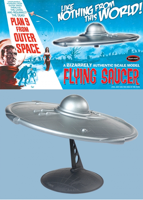 Plan 9 From Outer Space Flying Saucer Model Kit by Polar Lights Lindberg Re-Issue - Click Image to Close